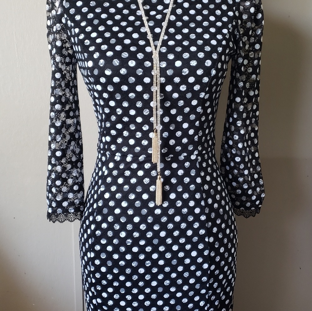 Black with white poker dot